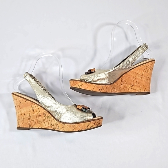 Sperry Top-Sider Cork Wedge Sandals Sz 7.5 - Picture 7 of 7